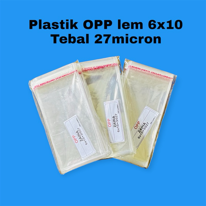 

Plastik OPP 6x10 Plastik Seal / Plastik lem aksesoris makanan Isi 100 Lembar