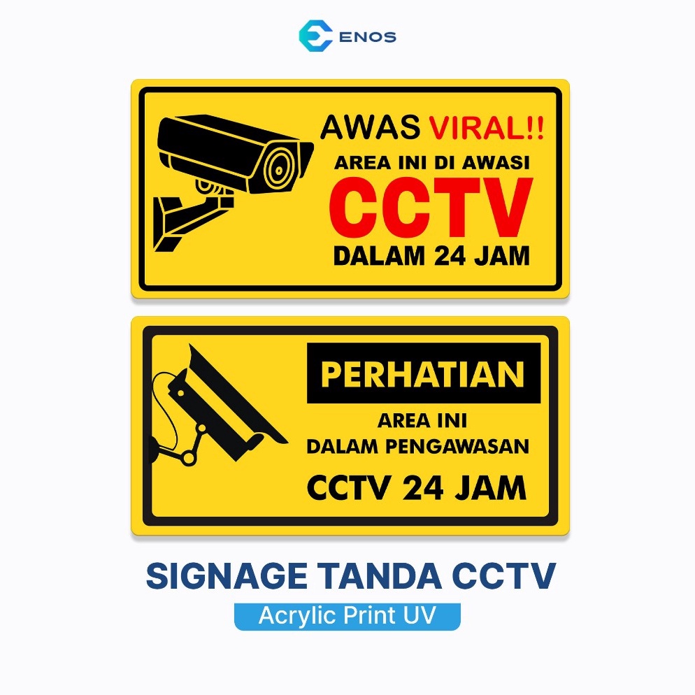 

KODE C47R SIGN SIGNAGE PERHATIAN ADA CCTV WARNA KUNING PAPAN TANDA AKRILIK ACRYLIC PRINT UV ANTI AIR