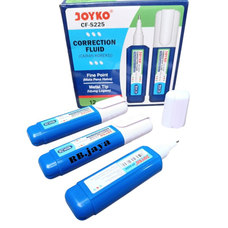 

(promo) 12 & 3 pcs tip x Correction Fluid Cairan Koreksi Penghapus pulpen Cair Joyko CF-S225