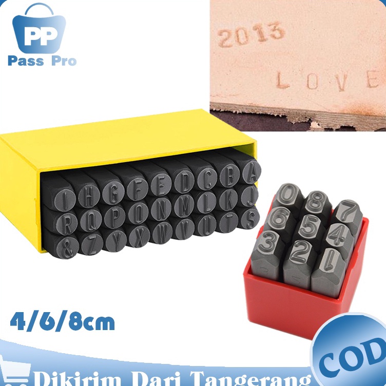 

Hadir Terbatas 36pcs Paket Alat Ketok Huruf Dan Angka Nomor 9 Letter AZ Letter Punch Set Ukuran 4mm Steel Stamp