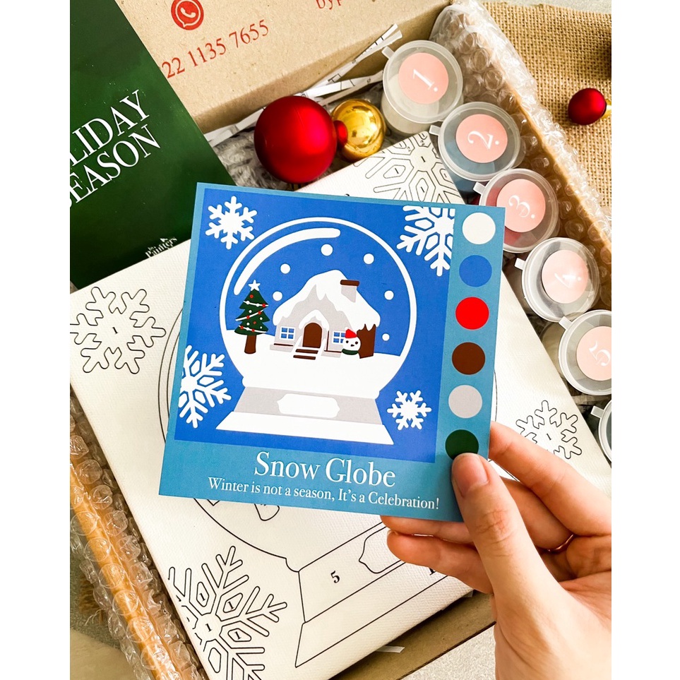 

Ready Terbaru Paint By Number Snow Globe ByPainters KIDS Painting Set 2x2cm Kanvas 6 Akrilik Kit Melukis