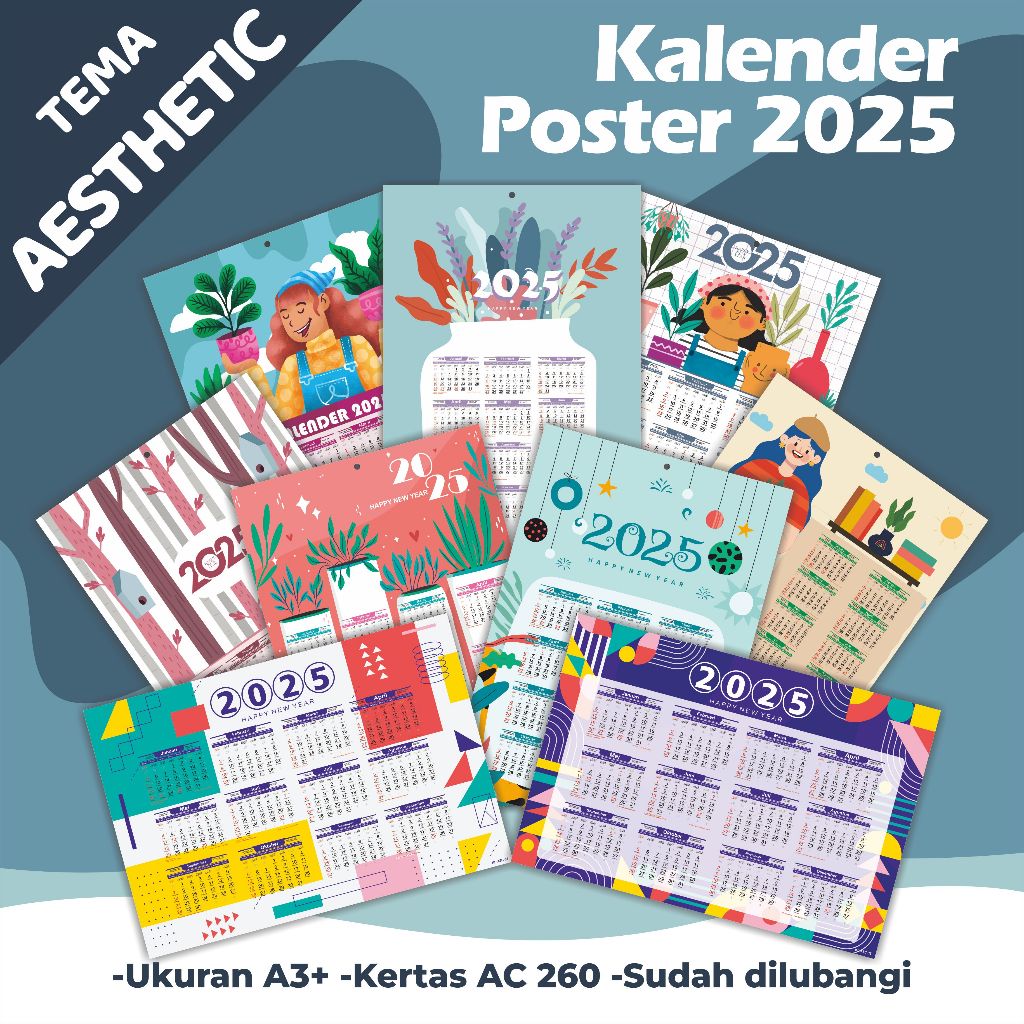 

Kalender Dinding AESTHETIC - Kalender poster 2025