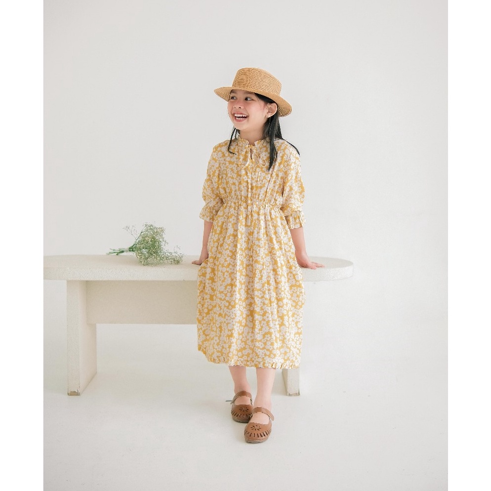 KODE A66V MARME MIDI DRESS  Dress Anak Perempuan  Dress Anak Motif  Midi Dress Anak  Dress Katun Ray