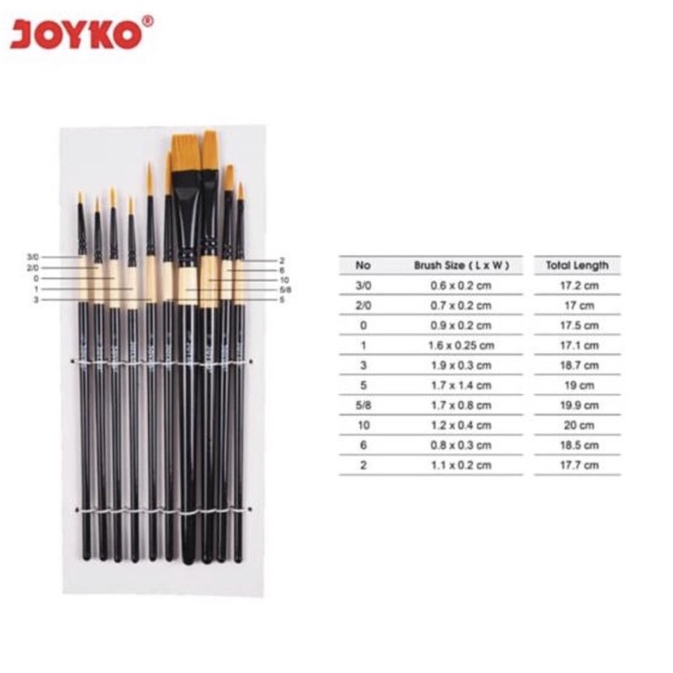 

KODE N32B kuas lukis joyko br9 set brush
