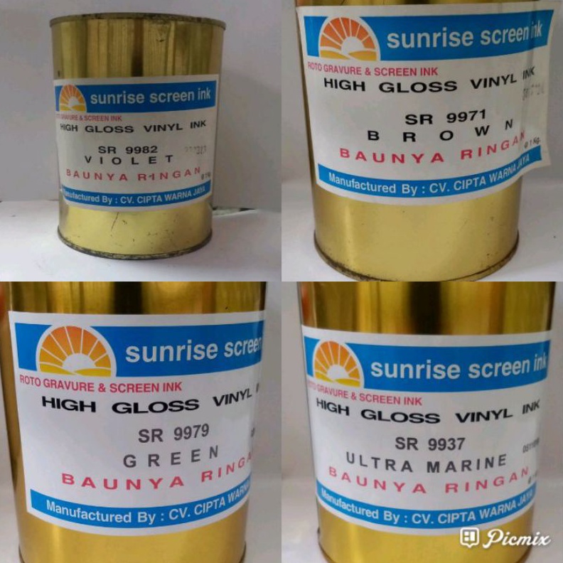 

KODE B55V PVC Tinta Sablon Sunrise 1kg Khusus Jawa