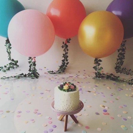 [ECER] BALON LATEX - JUMBO 18" inch warna pastel gold hitam peach ungu putih biru abu retro