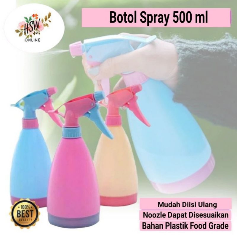 Botol Spray 500 ml Sprayer Burung Kaca Jendela Tanaman Plastik Tebal