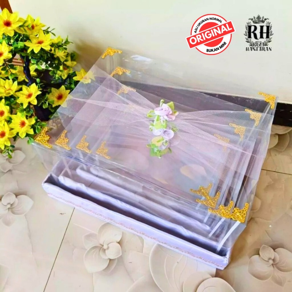 

BOX KOTAK SESERAHAN HANTARAN PERNIKAHAN MIKA TILE 1 SET ISI 4 PCS
