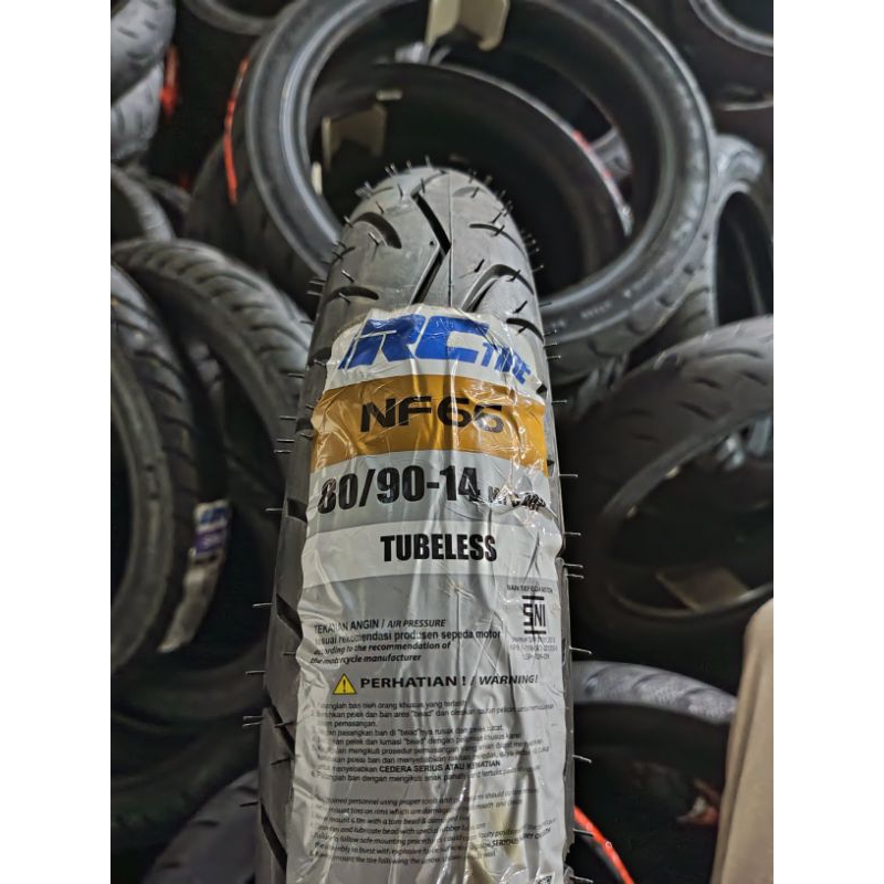 PROMO BAN BARU LUAR IRC DEPAN MATIC 80/90-14 TUBLES TYPE NF66 BUAT MOTOR HONDA BEAT,BEAT FI,BEAT POP