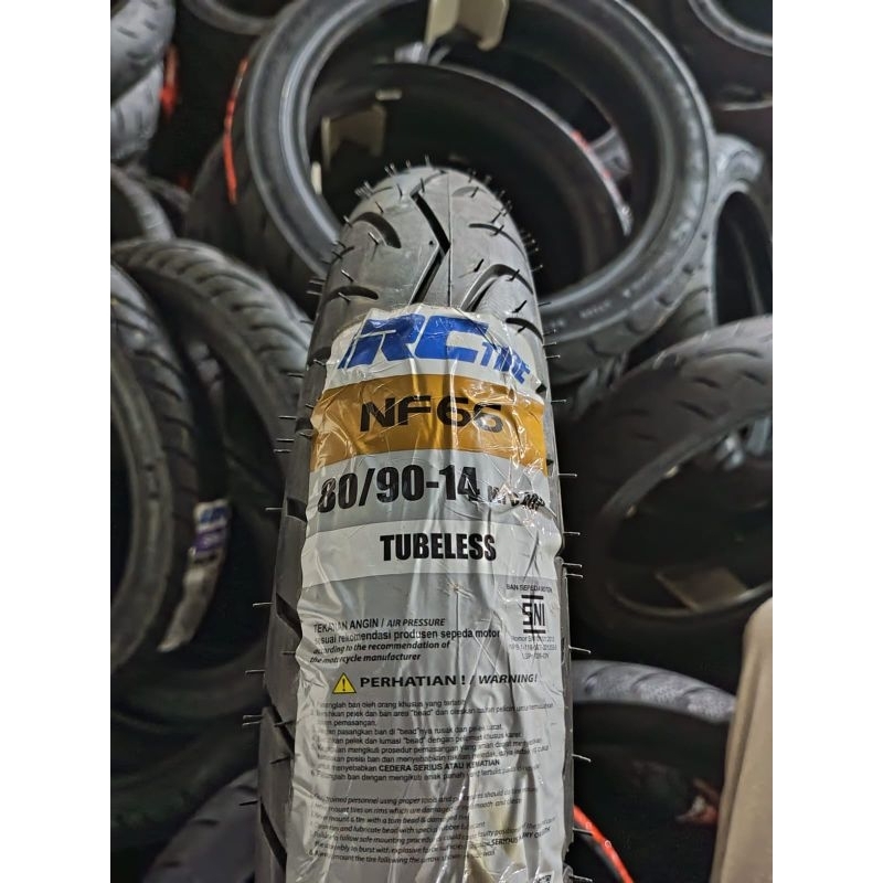 PROMO BAN LUAR BARU MURAH IRC DEPAN MATIC 80/90-14 TUBLES TYPE NF66 BUAT MOTOR HONDA VARIO,VARIO, 12