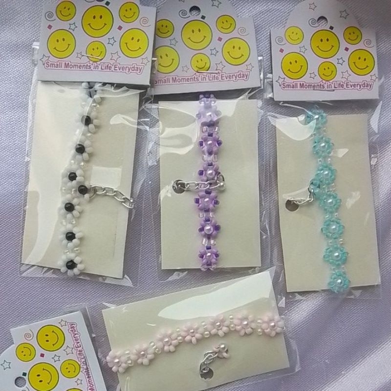 Gelang Manik Pasir Random/Gelang Manik Mewah/ gelang mute/gelang manik bunga