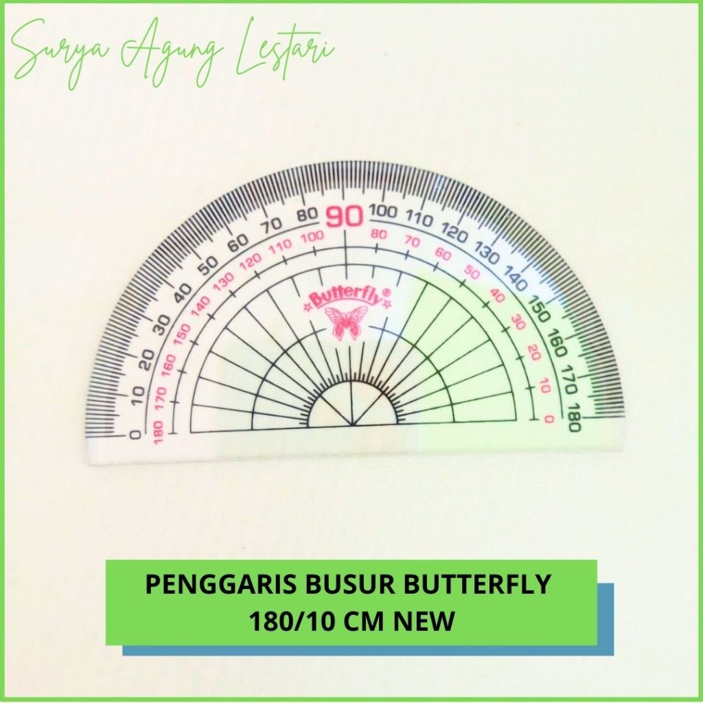 

Butterfly Penggaris Busur Derajat 180/10 CM New