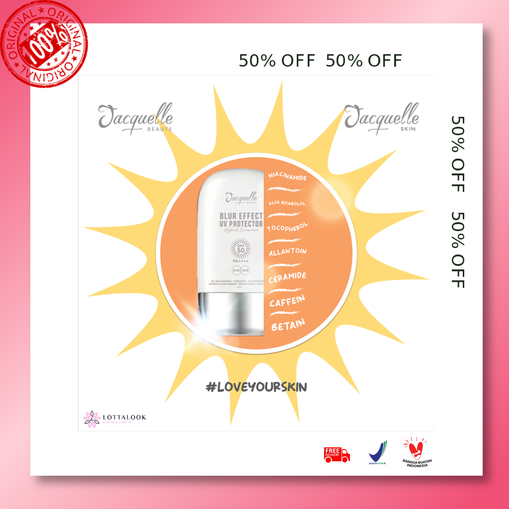 Jacquelle Blur Effect UV Protector : Hybrid Sunscreen SPF 50 PA++++