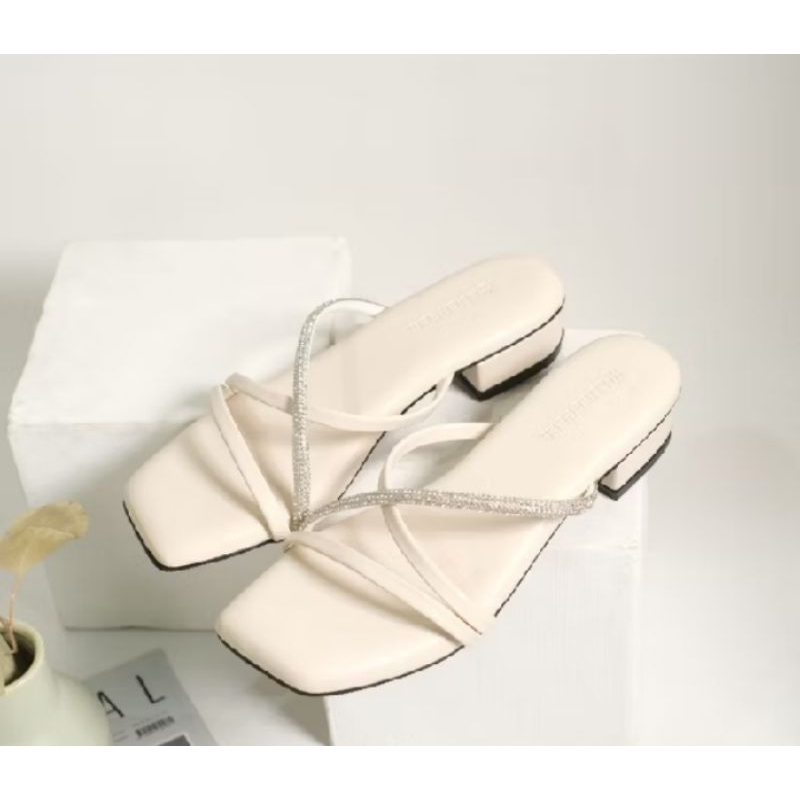 sendal heels wanita 3cm terbaru (Ns20)