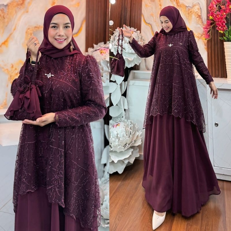 ALMERA DRESS SET TAS SET JILBAB