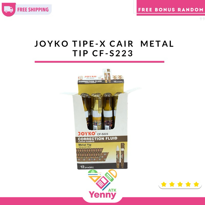 

Joyko Tipe-X Cair Panjang Batik Cf-S223 | Joyko Tipe-x Cair Metal Tip |