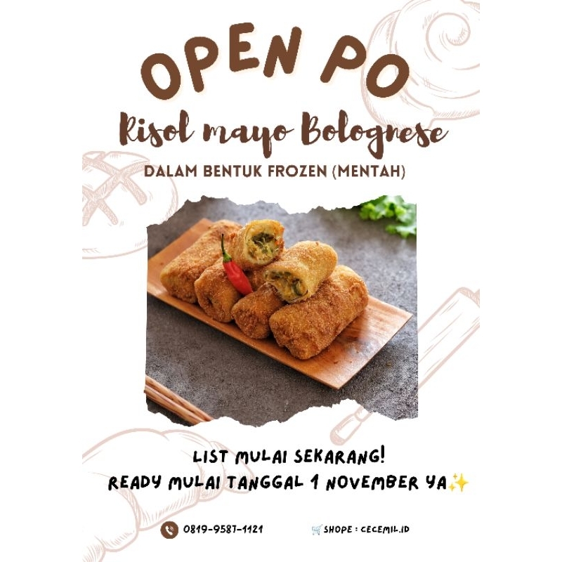 

RISOL MAYO_BOLOGNESE (DALAM BENTUK FROZEN/MENTAH)