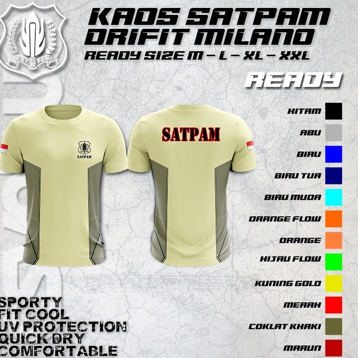 Kaos Satpam Securtiy Kaos Security Satpam Bahan Dryfit Milano