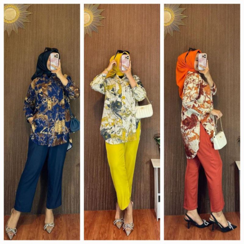 NADIRA MARBLE SET One Set Nadira Setelan Nadira Marble