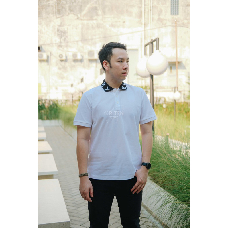 Burberry Ryland Collar Logo Polo White Original