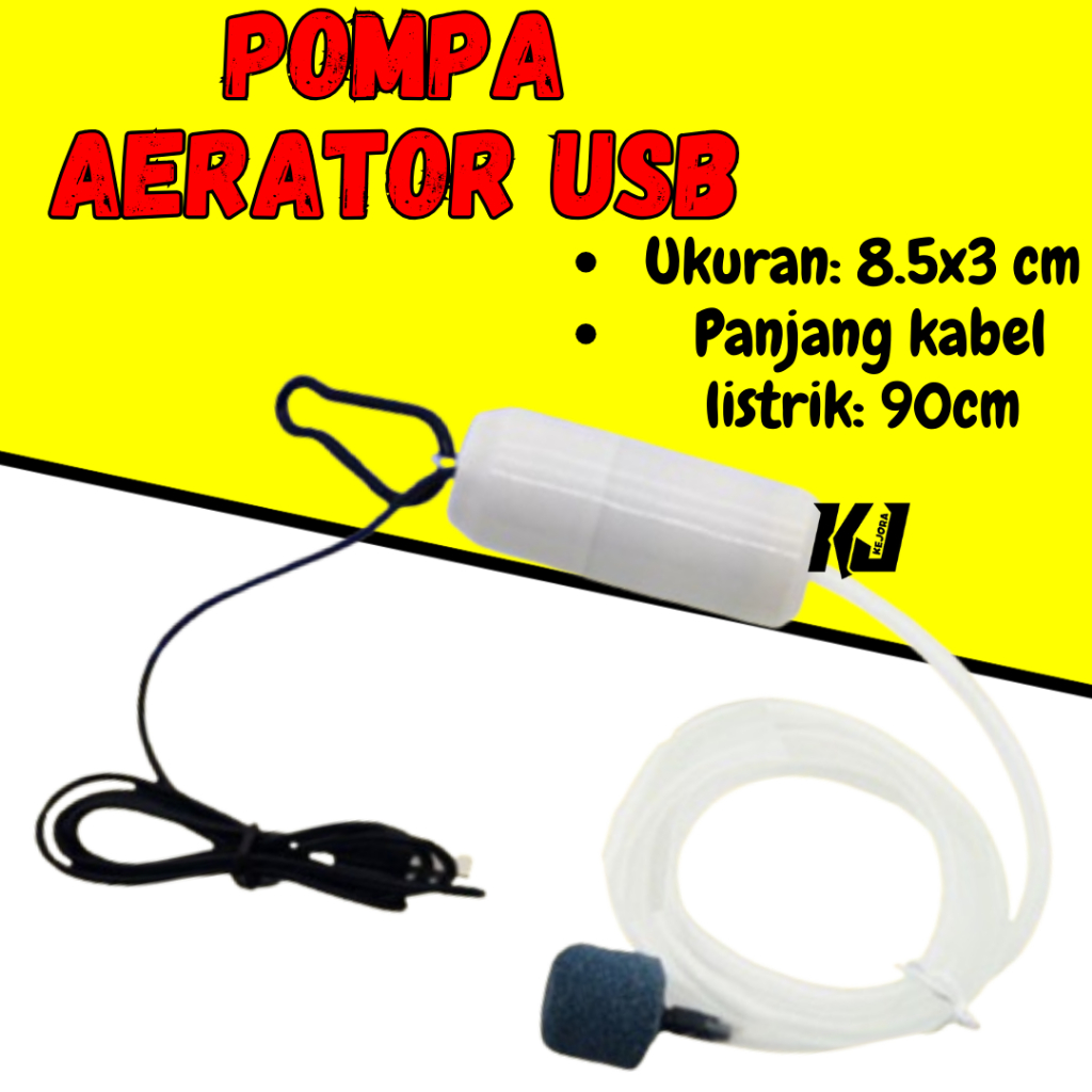 Pompa Aerator USB ac dc Airpump Aerator Usb Pompa Udara Aquarium Portable Pancing