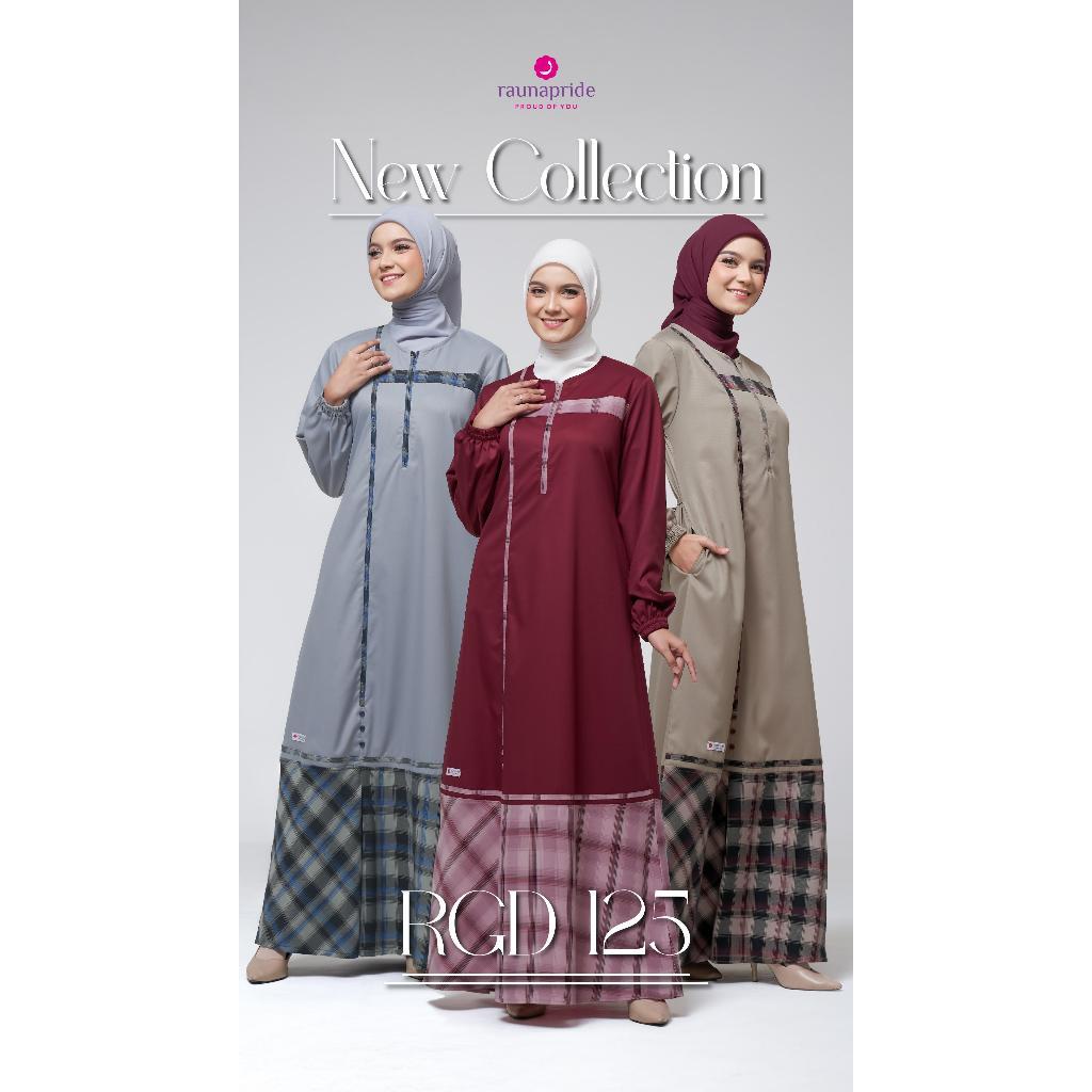 GAMIS RAUNA TERBARU RGD 125 ORI/ BAJU GAMIS DEWASA SIMPLE BAHAN KATUN BY RAUNA ORI
