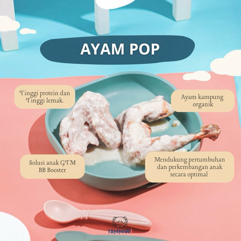 

YAMMIW - AYAM POP / Ready to Heat MPASI / BB Booster / Makanan Sehat dan Bergizi Anak / MPASI Siap Saji / NO MSG