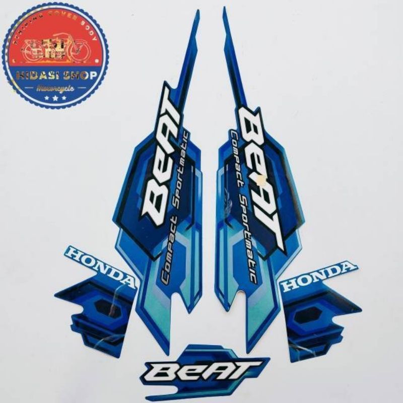 striping honda beat karbu biru