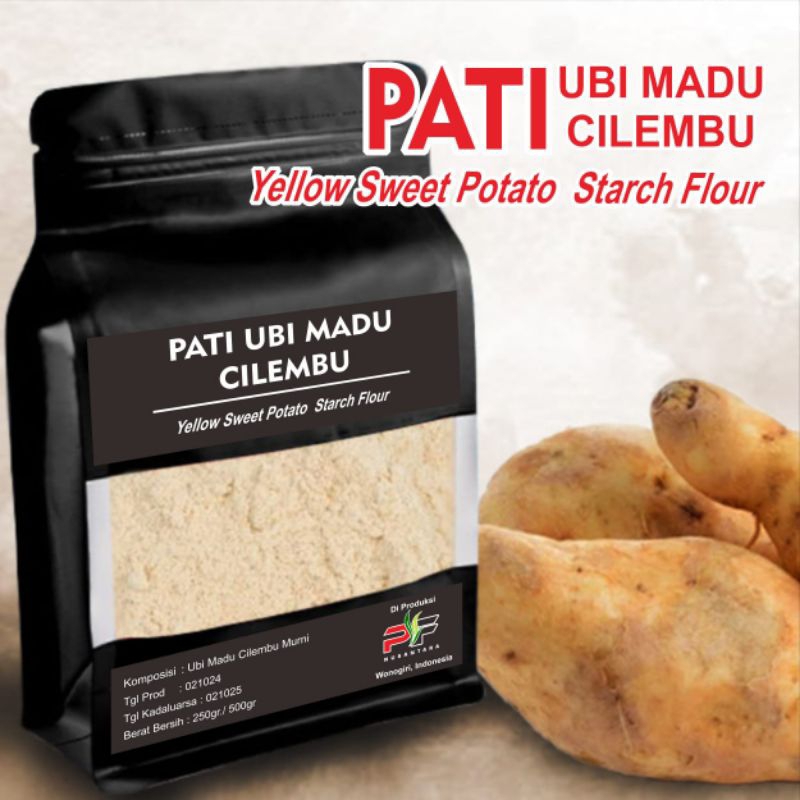 

tepung pati ubi madu Cilembu/pati ubi madu/sweet yellow potatoes starch.