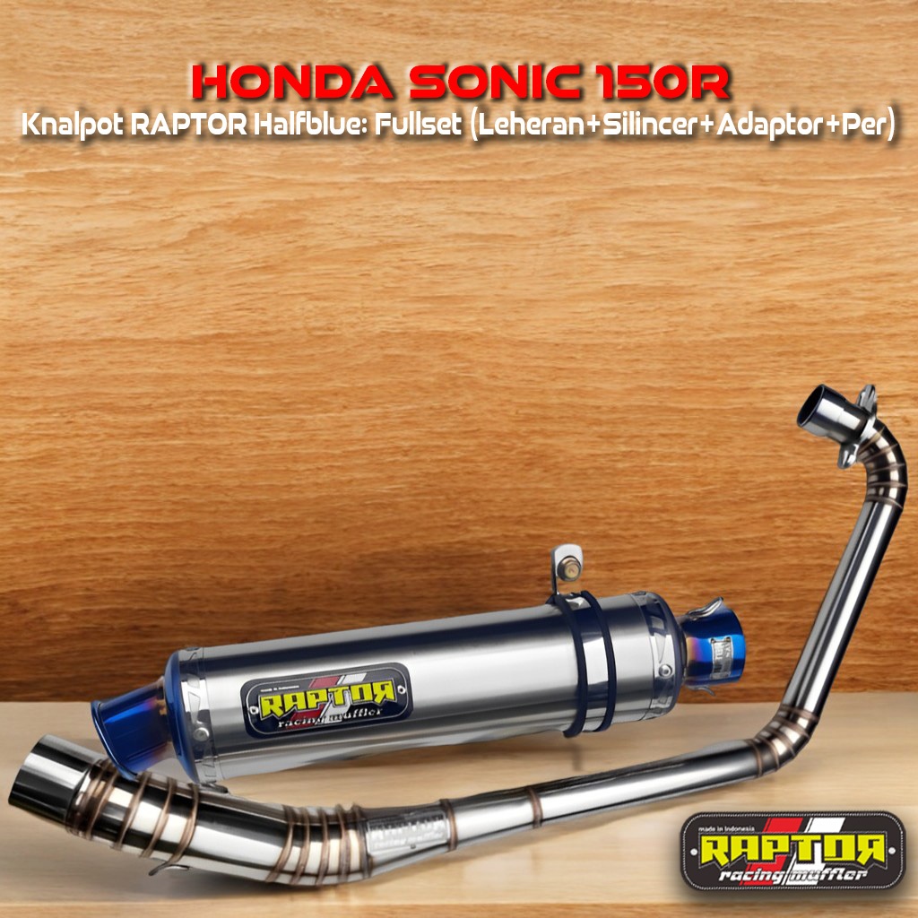 RAPTOR Knalpot Racing Honda Sonic 150R - Halfblue