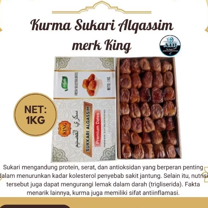 

kurma sukari Alqassim merk king 1kg