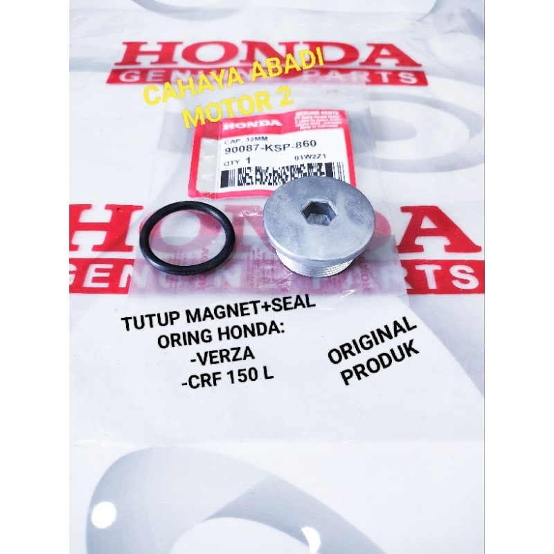 TUTUP MAGNET+SEAL ORING HONDA VERZA CRF 150 L 90087-KSP-860 32MM ORIGINAL PRODUK