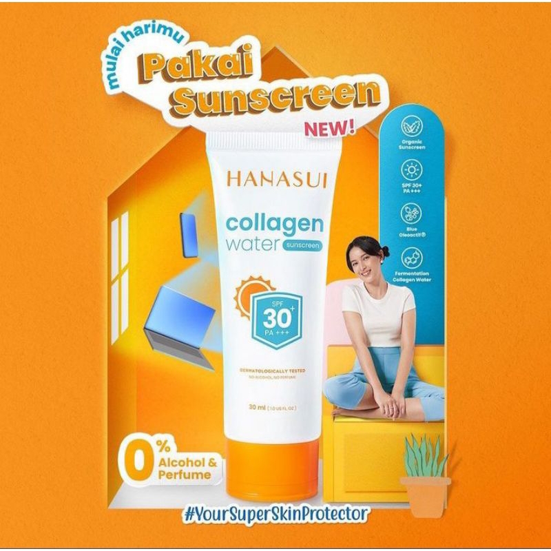 HANASUI SERUM WATER COLLAGEN SUNSCREEN SPF 30 PA+++- SUNSCREEN HANASUI SPF 30 PA+++