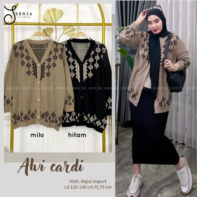 CARDIGAN WANITA JUMBO/ALVI/CARDIGAN WANITA RAJUT IMPORT JUMBO LD 140 CM FIT XXXL