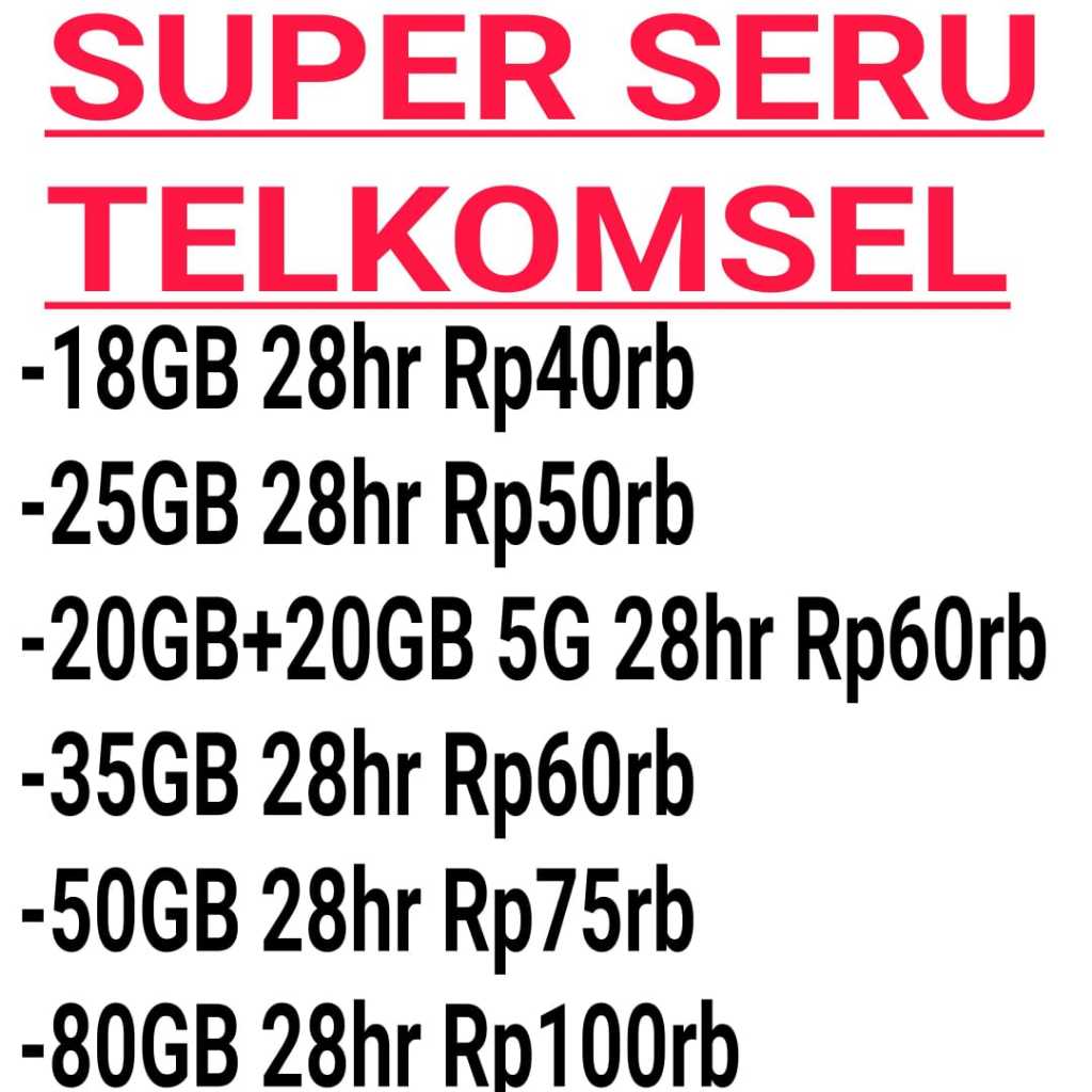 kartu perdana combo sakti super seru telkomsel murah untuk paket data full internet