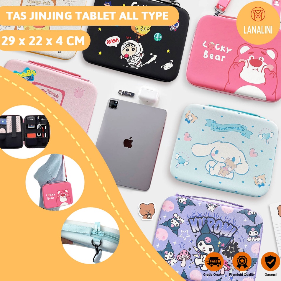 Pasti Bisaa Pouch Tas Bag IPad Air Pro M4 M2 Tab Tablet Huawei Matepad Samsung Galaxy 7 8 9 1 11 inc