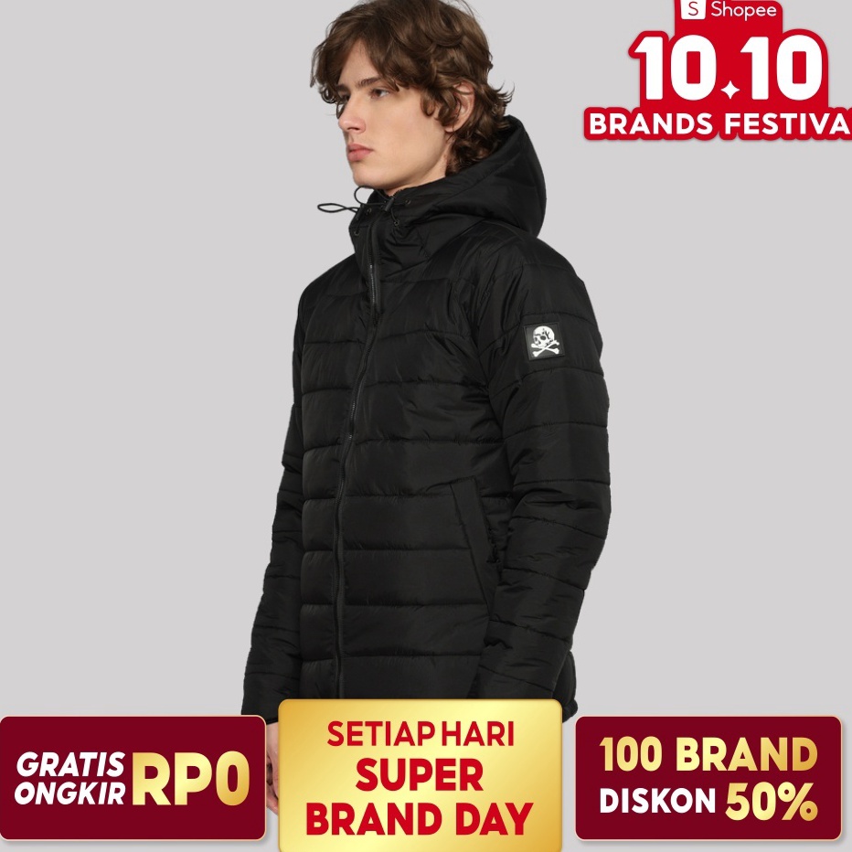 Bdgboys Jacket Outdoor Puffer Hitam Doff