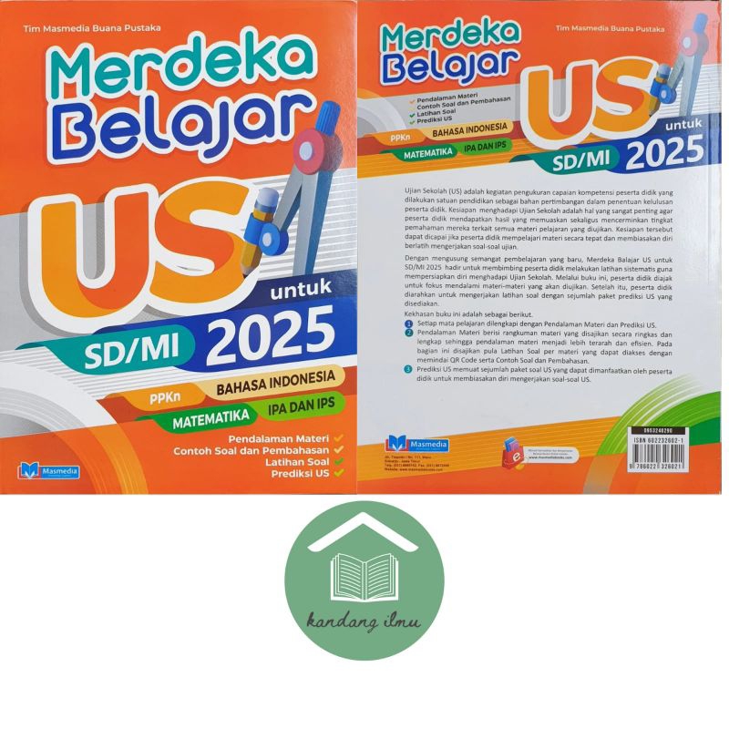 Buku Ujian Sekolah (US) Merdeka Belajar SD/MI tahun 2025 Masmedia