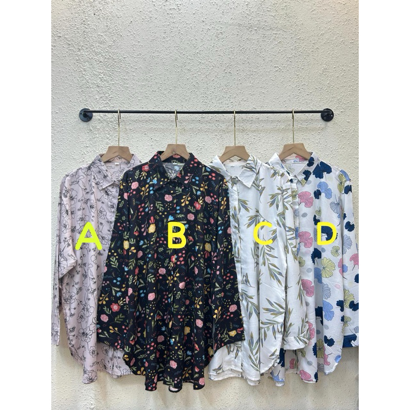 Kemeja Rayon Viscose Motif