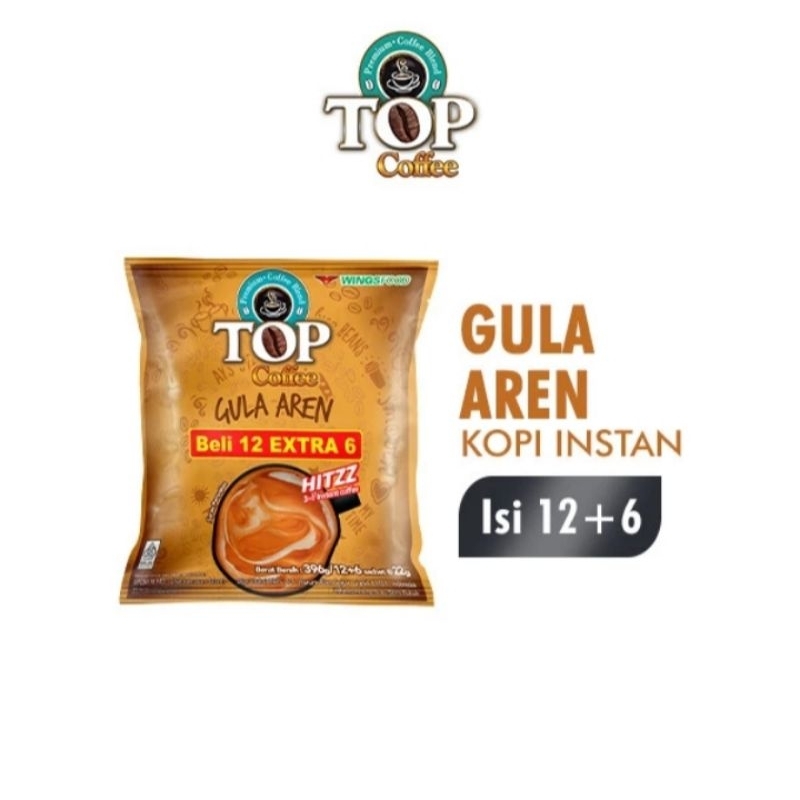 

Top Coffee Kopi Instan Gula Aren isi 12+6 (18 saset)