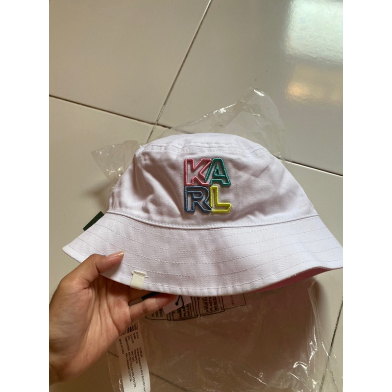 BUCKET HAT TOPI KARL LAGERFELD AUTHENTIC NEW BOLAK BALIK