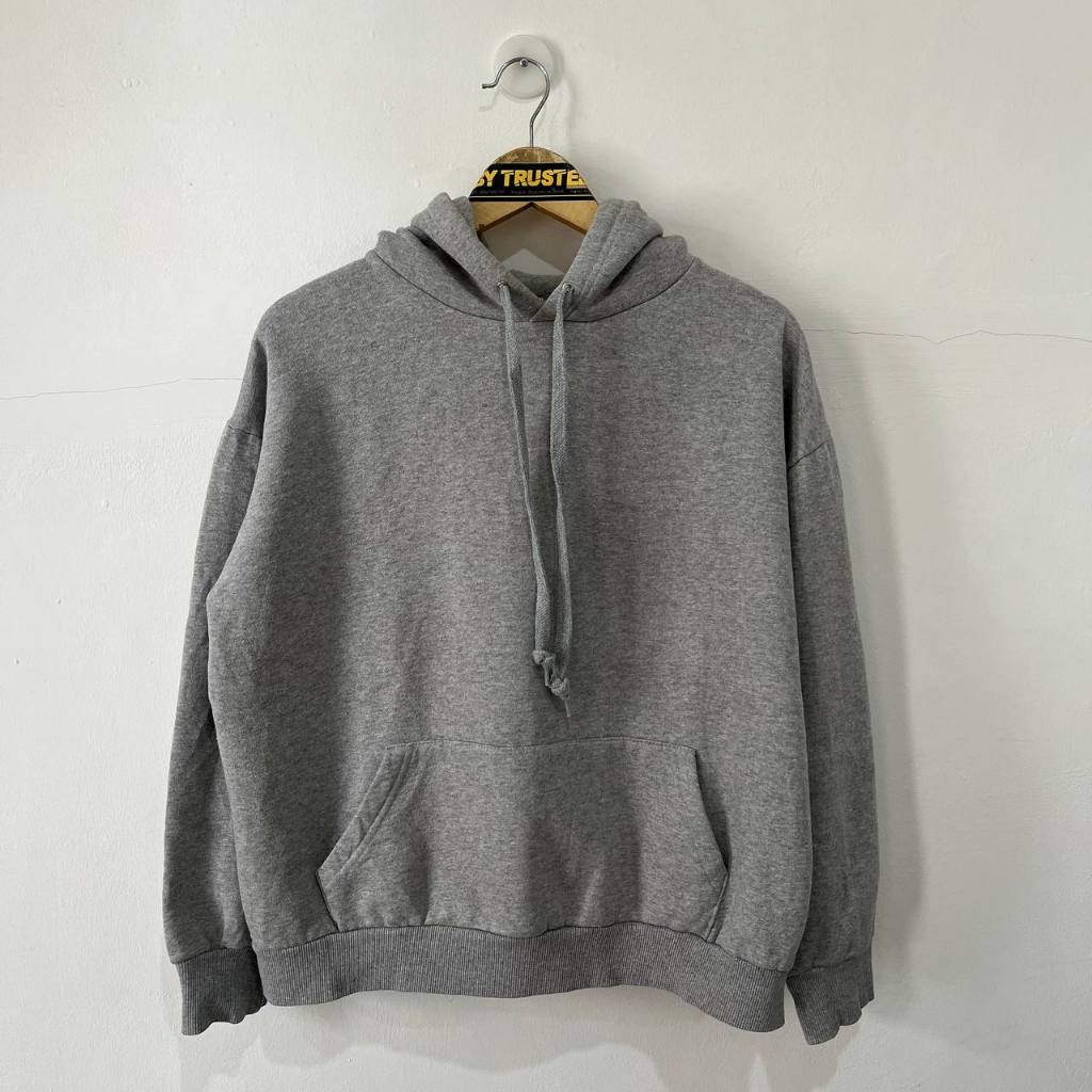 [NEW YEAR PROMO] - Hoodie Abu Abu Polos OVERSIZED - Hoodie Basic Grey OVERSIZED - AWESOME APPAREL [s