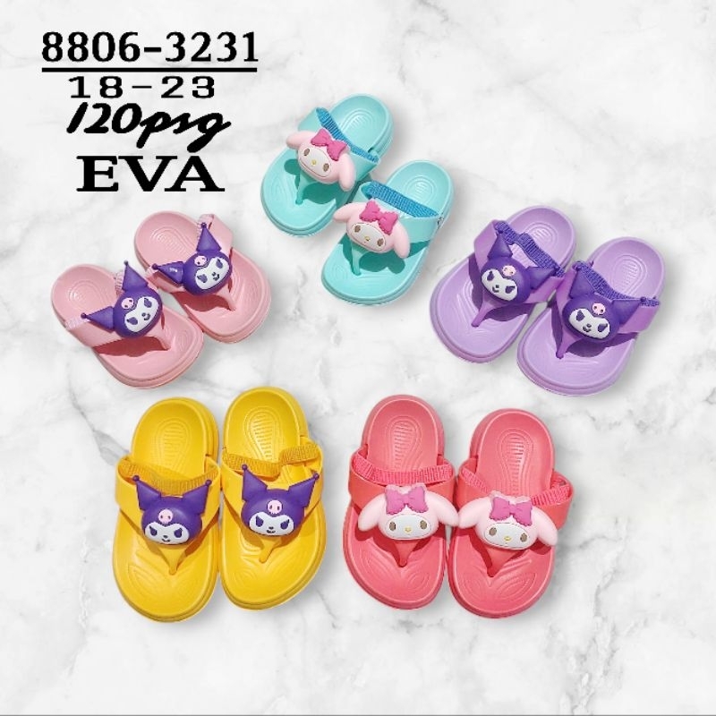 SANDAL JEPIT KARET EVA ANAK BONEKA TALI IMPORT MOREGO(18-23)