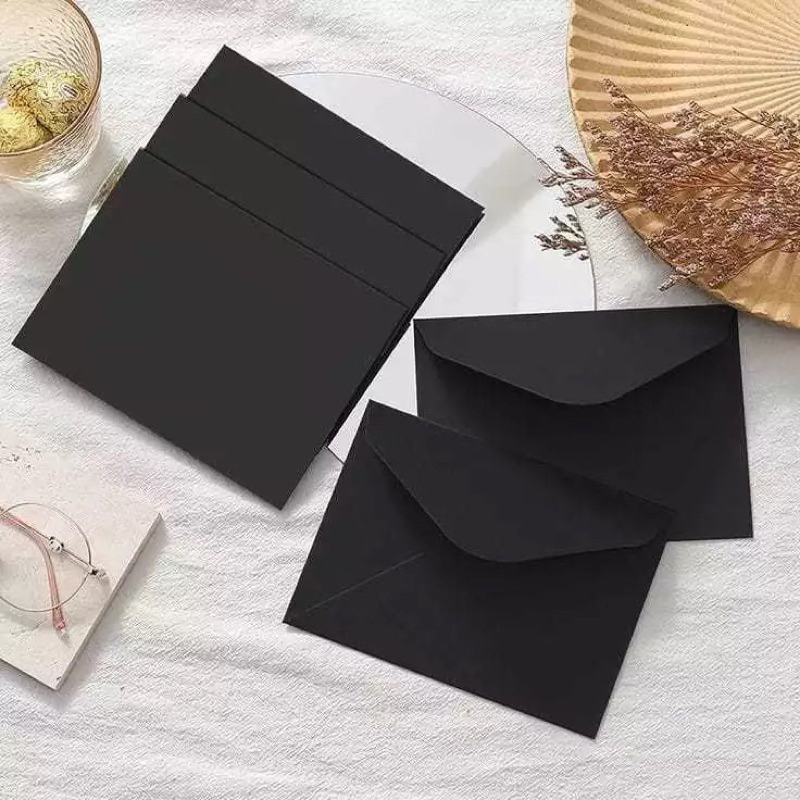 AMPLOP HITAM BLACK PAPER 190 GRAM TEBAL / AMPLOP A5 / AMPLOP A6 / AMPLOP A7 / AMPLOP A8 HITAM SUPER 