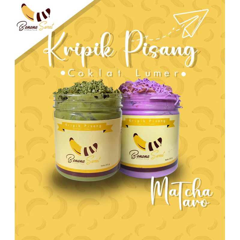 

Keripik pisang coklat varian rasa manis ( Banana Sweet ) by afkharfood ( COMBO HEMAT! )( MATCHA + TARO )