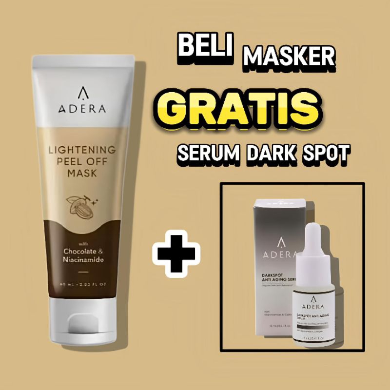 Masker Wajah ADERA Ligtening Peel Off Mask Penghilang Flek Hitam di Wajah