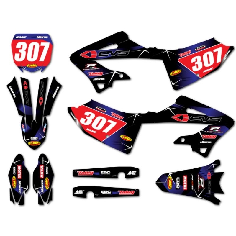 Decal Custome YAMAHA YZ 125X NEW 2023-2025 YZ 250X FULL BODY -BG712