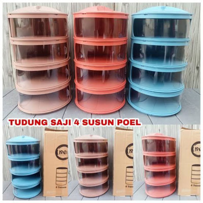 TUDUNG SAJI 4 SUSUN / TUDUNG SAJI MAKANAN 4 SUSUN / TEMPAT MAKAN 4 SUSUN