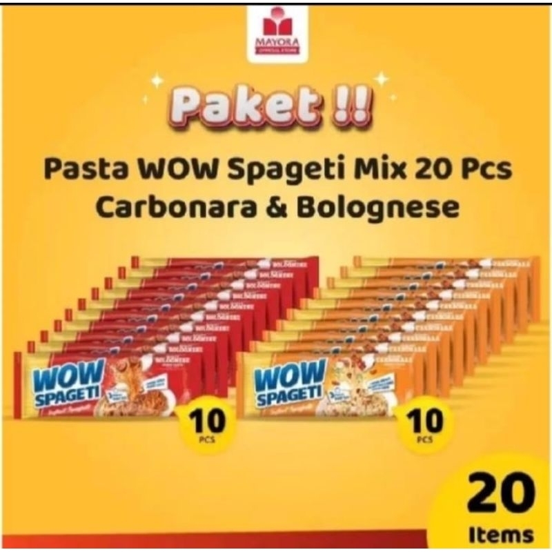 

Wow spageti 20Mix (10carbo + 10bolo)