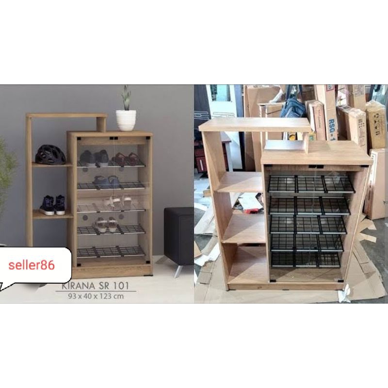 RAK SEPATU KACA MINIMALIS BISA UNTUK HELM / LEMARI SEPATU KACA SERBAGUNA / rak sepatu dan helm